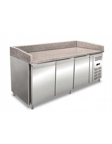 Pizza counter with 3 doors - cm 202.5 x 80 x 100 h