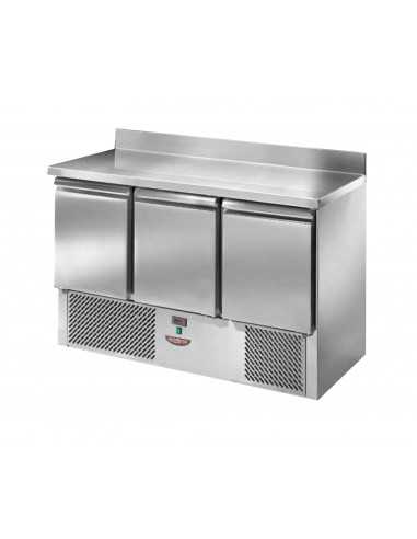 Ensaladas refrigeradas - Piso con silla de montar - N. 3 puertas - cm 138.4x70x98 h