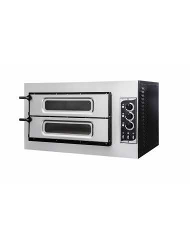 Horno de pizza eléctrico para pizza 1+1 -cm 91,5 x 69 x 62,5 h